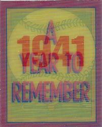 1989 Score - Magic Motion: A Year to Remember #10 Joe DiMaggio: 1941 Front