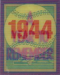 1989 Score - Magic Motion: A Year to Remember #13 St. Louis Browns: 1944 Front