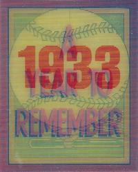 1989 Score - Magic Motion: A Year to Remember #2 Babe Ruth: 1933 Front