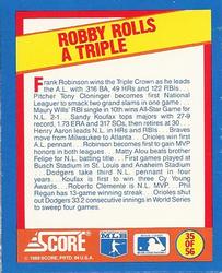1989 Score - Magic Motion: A Year to Remember #35 Frank Robinson: 1966 Back