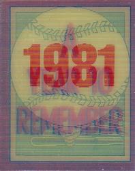 1989 Score - Magic Motion: A Year to Remember #50 Player Strike: 1981 Front