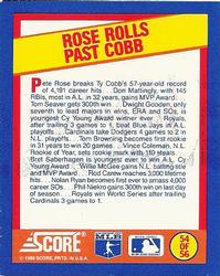 1989 Score - Magic Motion: A Year to Remember #54 Pete Rose: 1985 Back