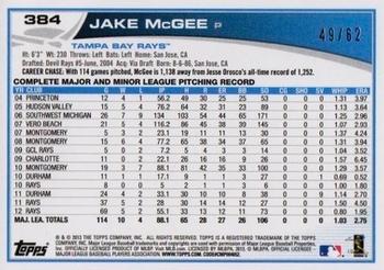 2013 Topps - Black #384 Jake McGee Back