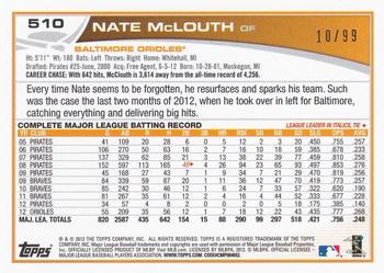 2013 Topps - Camo #510 Nate McLouth Back