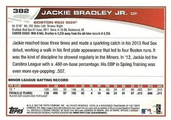 2013 Topps - Emerald Foil #382 Jackie Bradley Jr. Back
