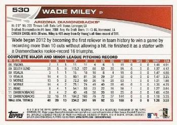 2013 Topps - Emerald Foil #530 Wade Miley Back