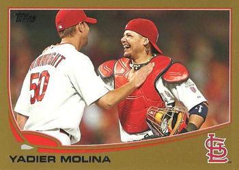2013 Topps - Gold #4 Yadier Molina Front