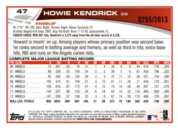 2013 Topps - Gold #47 Howie Kendrick Back