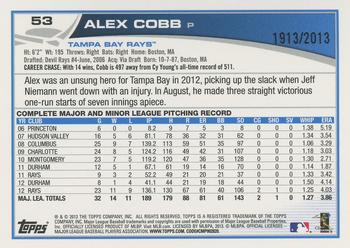 2013 Topps - Gold #53 Alex Cobb Back