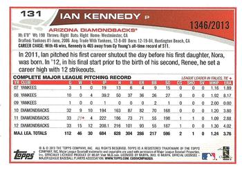 2013 Topps - Gold #131 Ian Kennedy Back