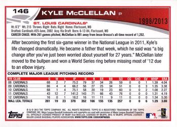 2013 Topps - Gold #146 Kyle McClellan Back