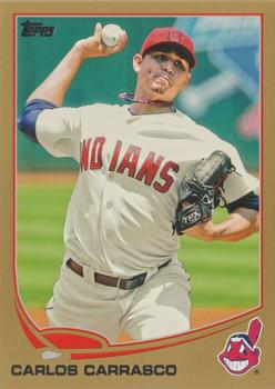 2013 Topps - Gold #599 Carlos Carrasco Front