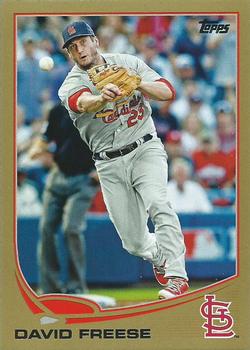 2013 Topps - Gold #658 David Freese Front