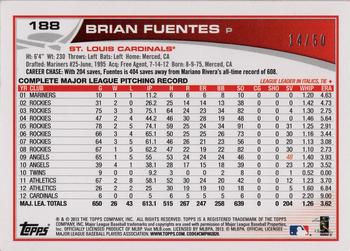 2013 Topps - Pink #188 Brian Fuentes Back