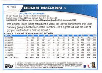 2013 Topps - Platinum #116 Brian McCann Back