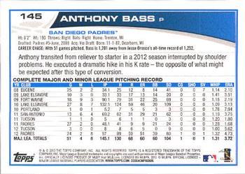 2013 Topps - Platinum #145 Anthony Bass Back