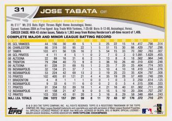 2013 Topps - Platinum #31 Jose Tabata Back