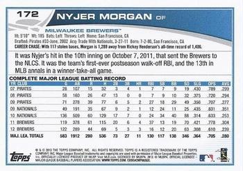 2013 Topps - Platinum #172 Nyjer Morgan Back