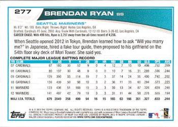 2013 Topps - Platinum #277 Brendan Ryan Back