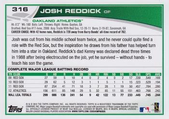 2013 Topps - Platinum #316 Josh Reddick Back