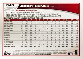 2013 Topps - Platinum #348 Jonny Gomes Back