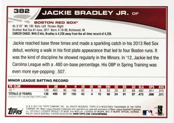 2013 Topps - Platinum #382 Jackie Bradley Jr. Back