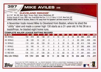 2013 Topps - Platinum #397 Mike Aviles Back