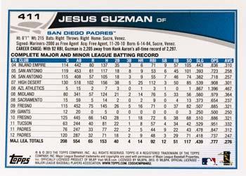2013 Topps - Platinum #411 Jesus Guzman Back