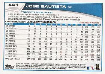 2013 Topps - Platinum #441 Jose Bautista Back