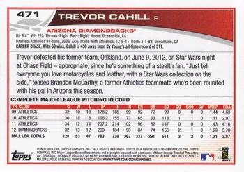 2013 Topps - Platinum #471 Trevor Cahill Back