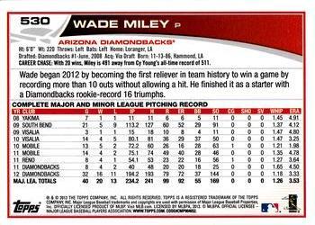 2013 Topps - Platinum #530 Wade Miley Back