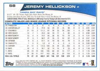 2013 Topps - Platinum #58 Jeremy Hellickson Back