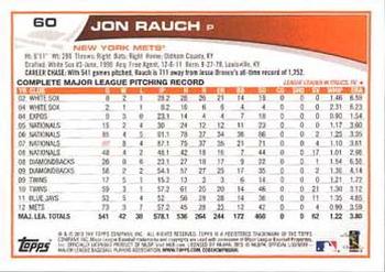 2013 Topps - Platinum #60 Jon Rauch Back