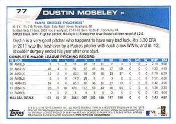 2013 Topps - Platinum #77 Dustin Moseley Back