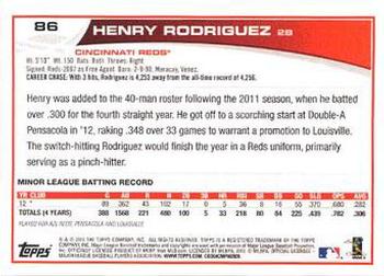 2013 Topps - Platinum #86 Henry Rodriguez Back