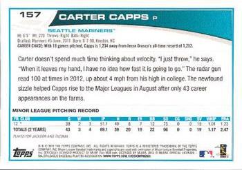 2013 Topps - Red #157 Carter Capps Back
