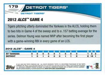 2013 Topps - Red #179 Detroit Tigers ALCS Back