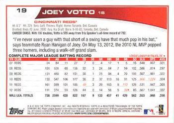 2013 Topps - Red #19 Joey Votto Back