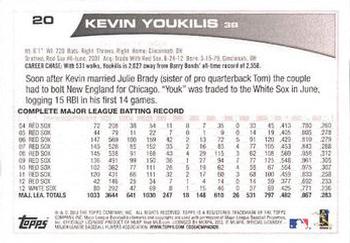 2013 Topps - Red #20 Kevin Youkilis Back