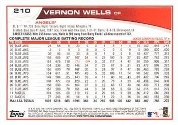 2013 Topps - Red #210 Vernon Wells Back