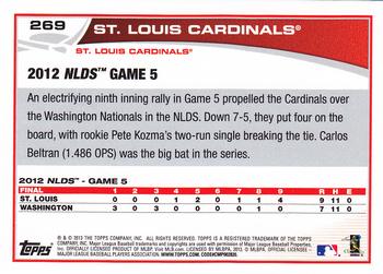 2013 Topps - Red #269 St. Louis Cardinals NLDS Back