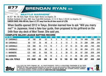 2013 Topps - Red #277 Brendan Ryan Back