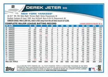 2013 Topps - Red #2 Derek Jeter Back