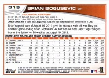 2013 Topps - Red #319 Brian Bogusevic Back