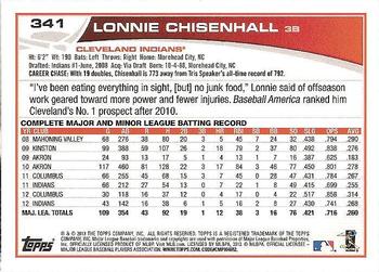 2013 Topps - Red #341 Lonnie Chisenhall Back