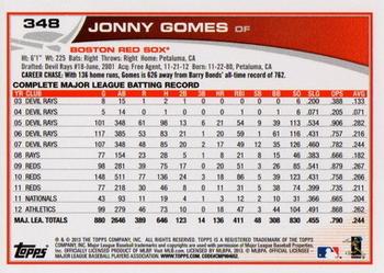 2013 Topps - Red #348 Jonny Gomes Back