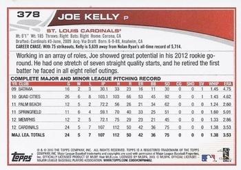 2013 Topps - Red #378 Joe Kelly Back
