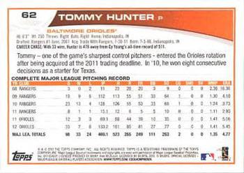 2013 Topps - Red #62 Tommy Hunter Back
