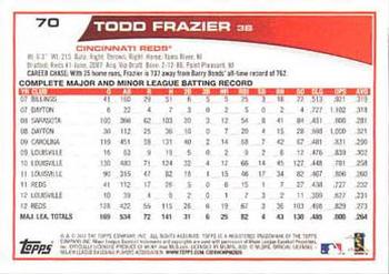 2013 Topps - Red #70 Todd Frazier Back