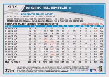 2013 Topps - Blue #414 Mark Buehrle Back